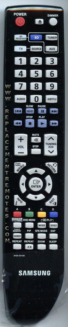 Samsung AH5902144K Blu-ray Remote Control