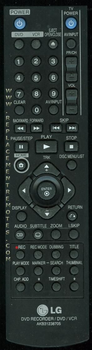 LG AKB31238705 DVDR Remote Control