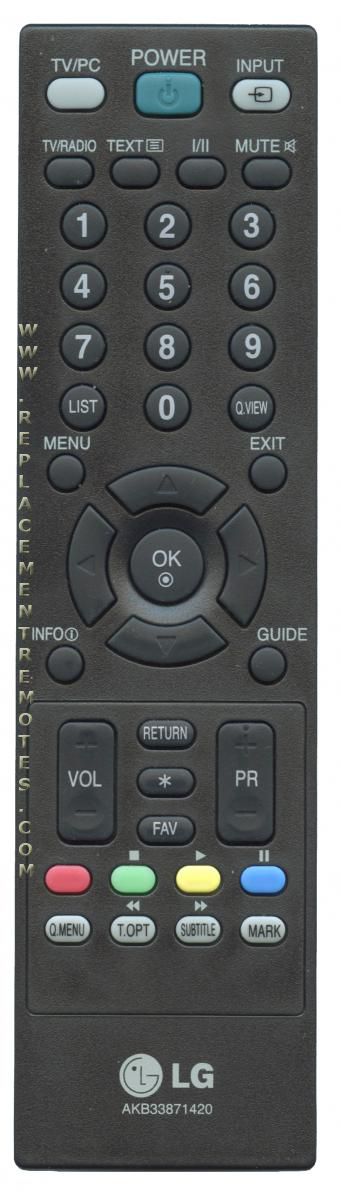 LG AKB33871420 TV Remote Control