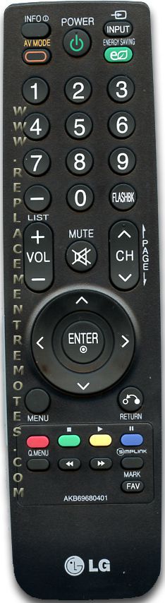 LG AKB69680401 TV Remote Control