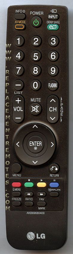 LG AKB69680409 TV Remote Control