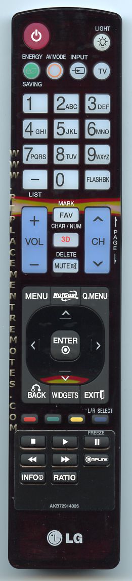 LG AKB72914026 TV Remote Control