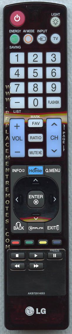 LG AKB72914053 TV Remote Control