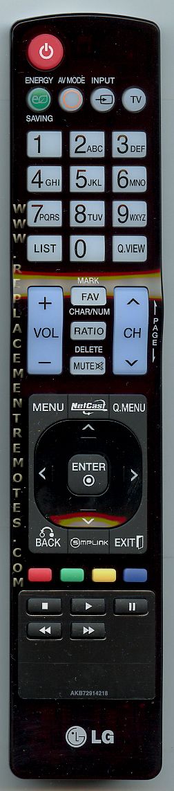 LG AKB72914218 TV Remote Control