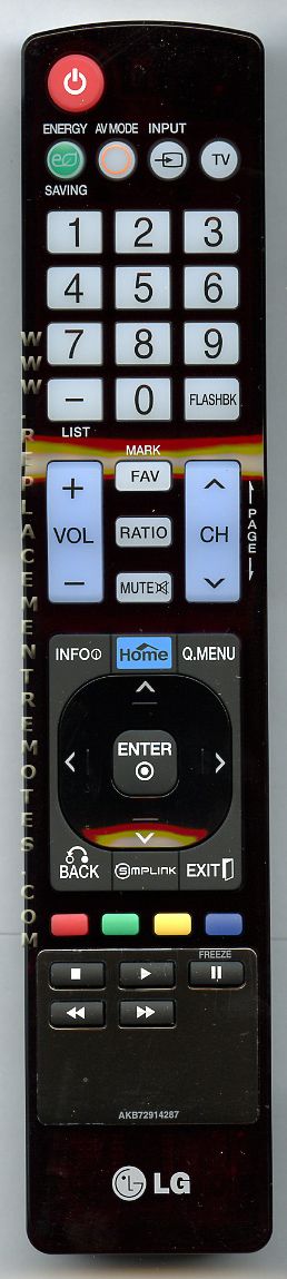 LG AKB72914287 TV Remote Control