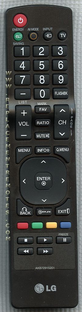 LG AKB72915201 TV Remote Control