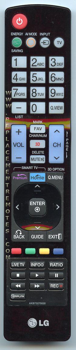 LG AKB73275620 TV Remote Control