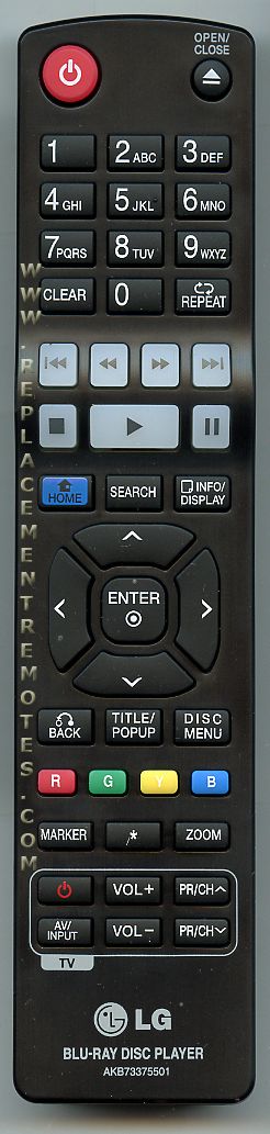 LG AKB73375501 TV Remote Control