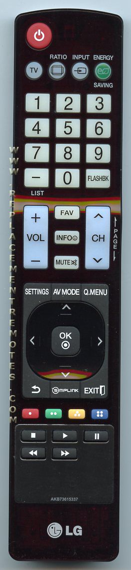 LG AKB73615337 TV Remote Control