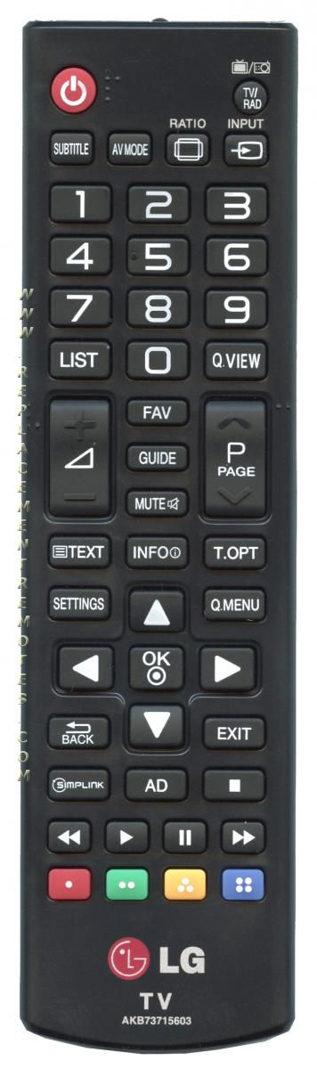 LG AKB73715603 TV Remote Control