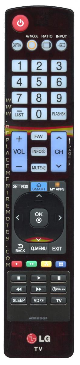 LG AKB73756567 TV Remote Control