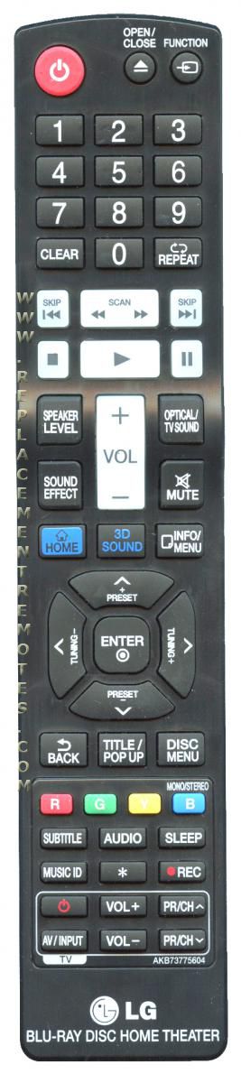 LG AKB73775604 Blu-ray Home Theater Remote Control