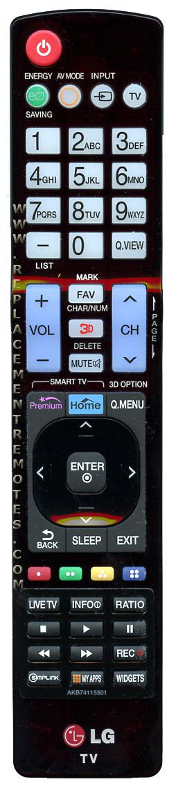 LG AKB74115501 TV Remote Control