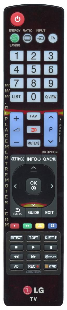 LG AKB74115502 TV Remote Control