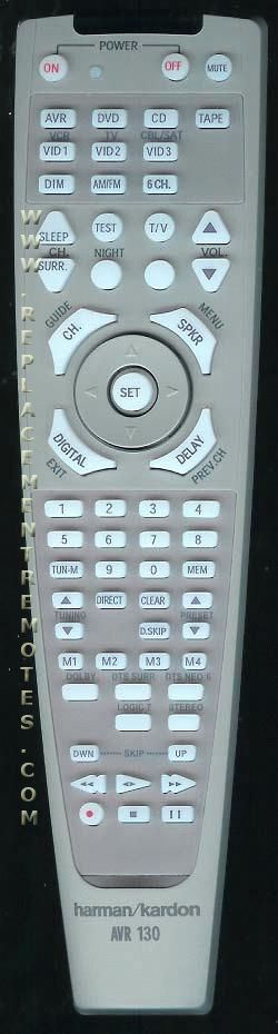 Harman-Kardon AVR130 Receiver Remote Control