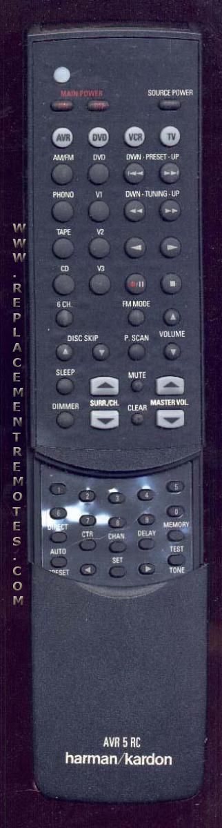 Harman-Kardon AVR5RC Receiver Remote Control