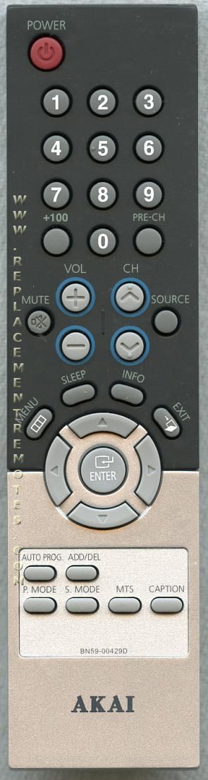 Akai BN5900429D AKAI TV Remote Control