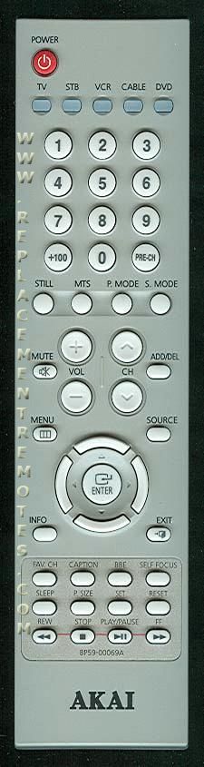 Akai BP5900069A TV Remote Control