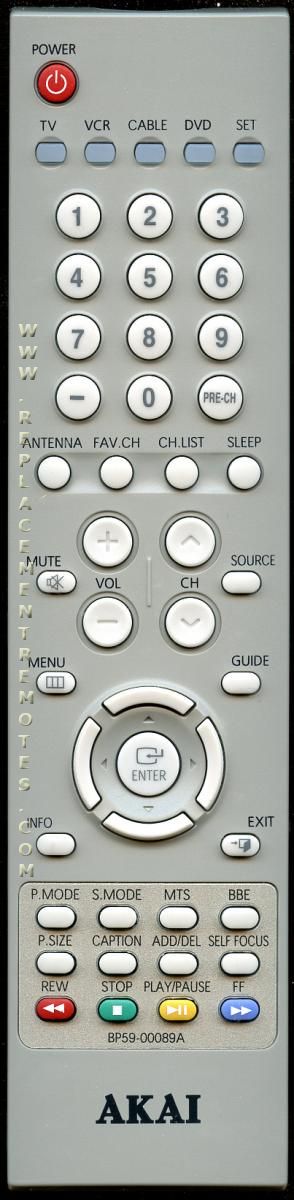 Akai BP5900089A TV Remote Control