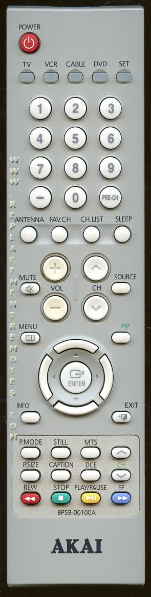 Akai BP5900100A TV Remote Control