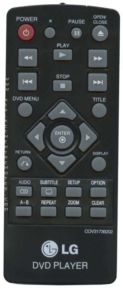 LG COV31736202 DVD Remote Control