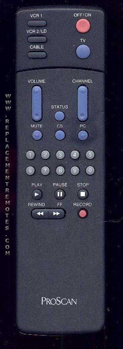 Proscan-RCA CRK80F VCR Remote Control