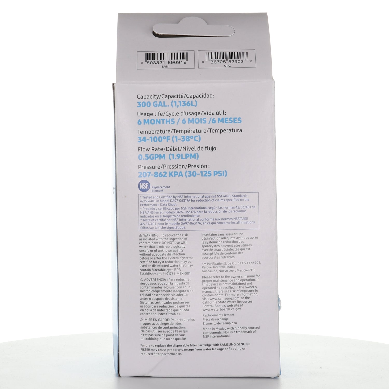 Samsung HAFIN2/EXP Genuine replacement Refrigerator Water Filter - DA29-00003G