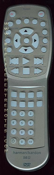 Harman-Kardon DVD22 DVD Remote Control