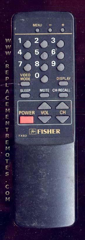 Fisher FXBD TV Remote Control