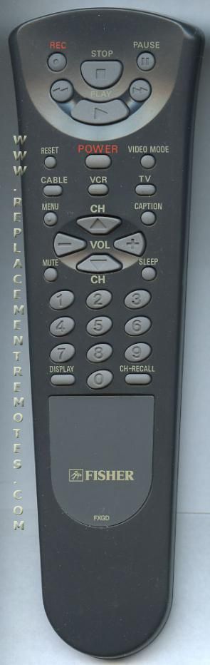 Fisher FXGD TV Remote Control