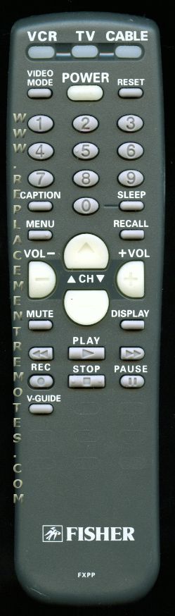 Fisher FXPP TV Remote Control