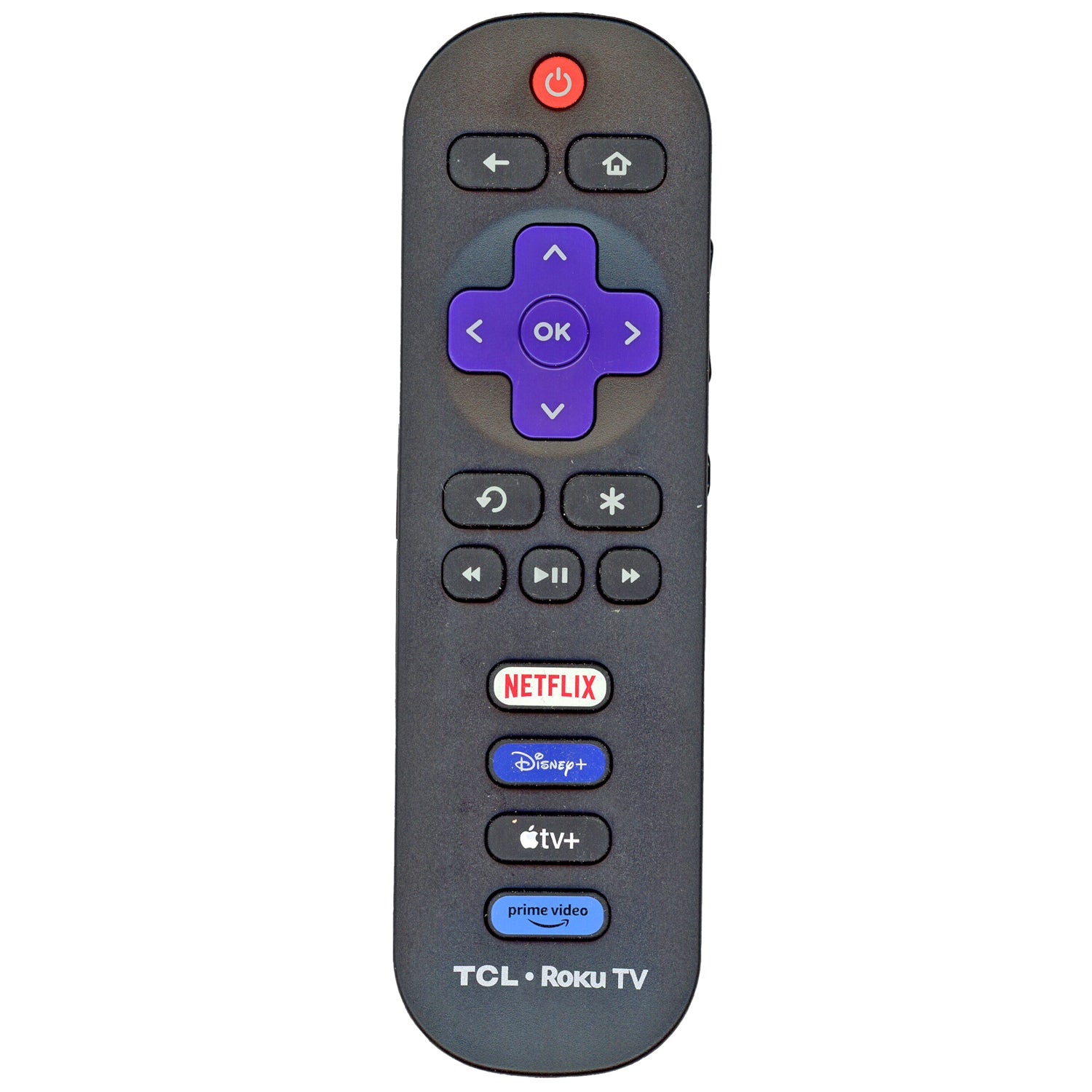 TCL RC280 2024 Roku TV remote control - Netflix, Disney +, Apple TV +, Prime Video - G0401-000206