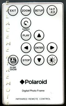 Polaroid IDF0720 Digital Picture Frame Remote Control