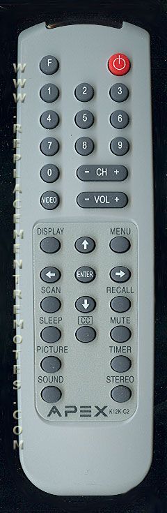 Apex 8201801682L TV Remote Control