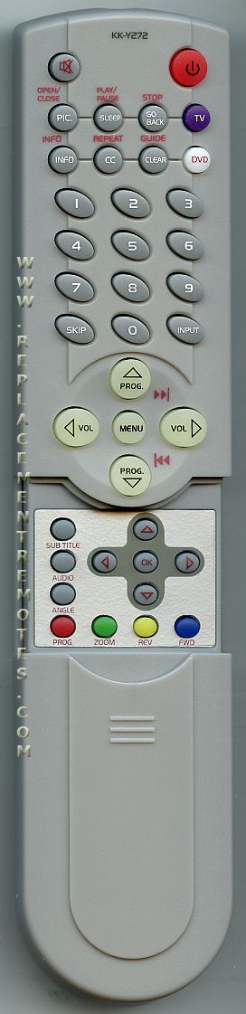 Polaroid KKY272 TV/DVD Remote Control