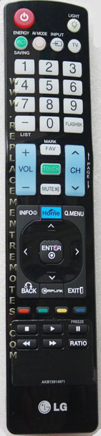 LG AKB72914071 TV Remote Control