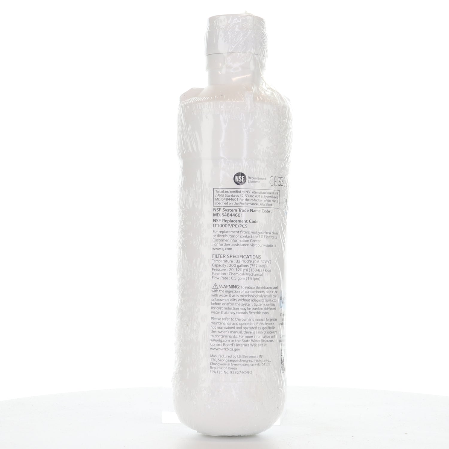 LG LT1000P / ADQ747935 Replacement Refrigerator Water Filter - AGF80300704