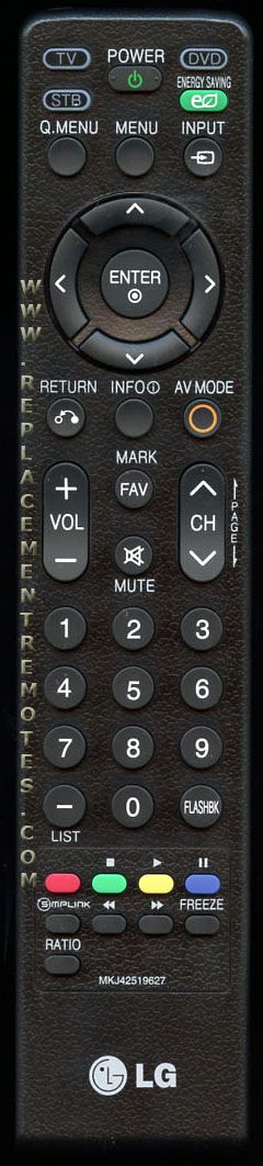 LG MKJ42519627 TV Remote Control