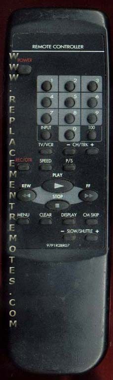 Daewoo 97P1R2BR07 VCR Remote Control