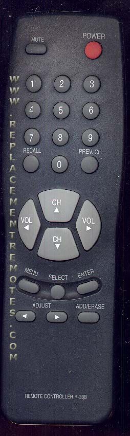 Daewoo R33B TV Remote Control