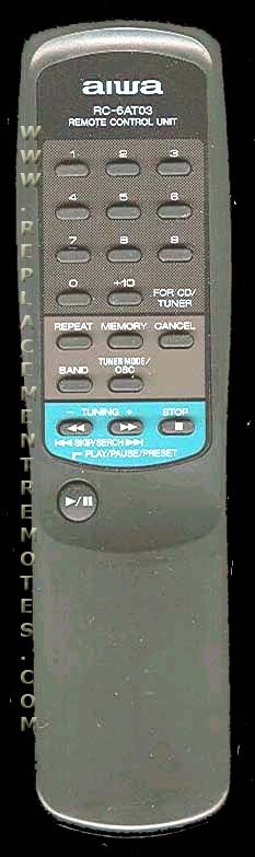 Aiwa RC6AT03 Audio Remote Control