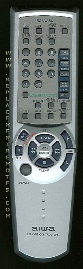 Aiwa RCAAS01 Audio Remote Control