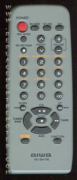 Aiwa RCBAT15 Audio Remote Control