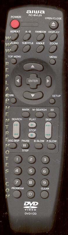 Aiwa RCBVL01 Audio Remote Control