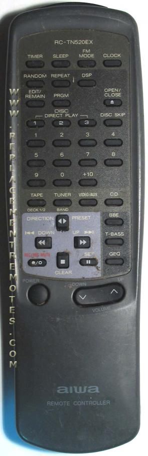 Aiwa RCTN520EX Audio Remote Control