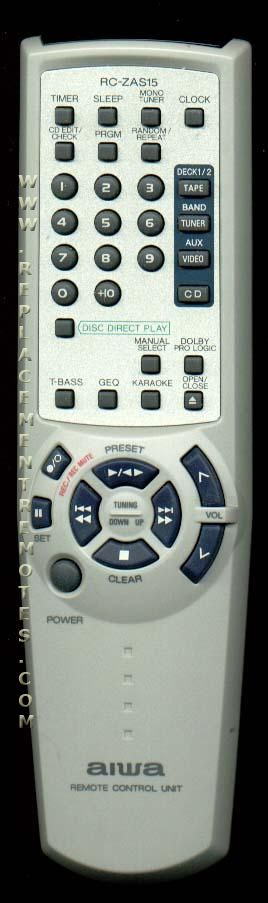 Aiwa RCZAS15 Audio Remote Control