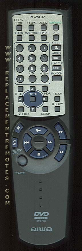 Aiwa RCZVL07 Audio Remote Control