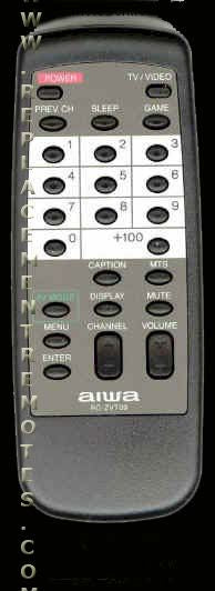 Aiwa RCZVT09 TV Remote Control