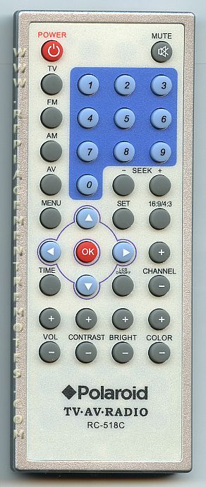 Polaroid RC518C TV Remote Control