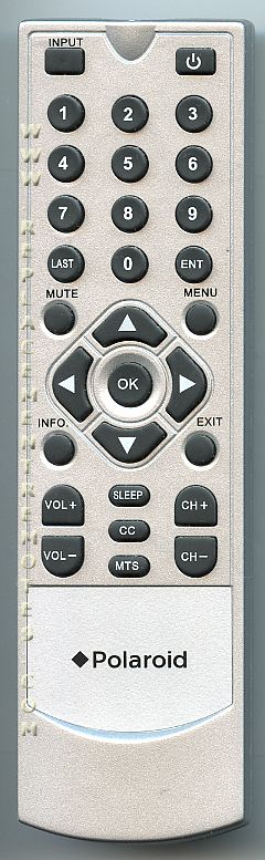 Polaroid RC6078 silver TV Remote Control